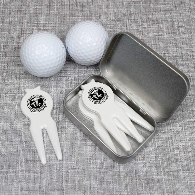 Azeeda 'Looking For Chanterelles' Golf Divot Tool/Repair Fork Gift Set