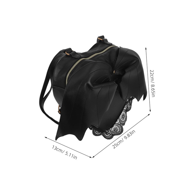 Sosoport Bat Swing Backpack Leather Satchel Fashionable Bat Design Comfortable