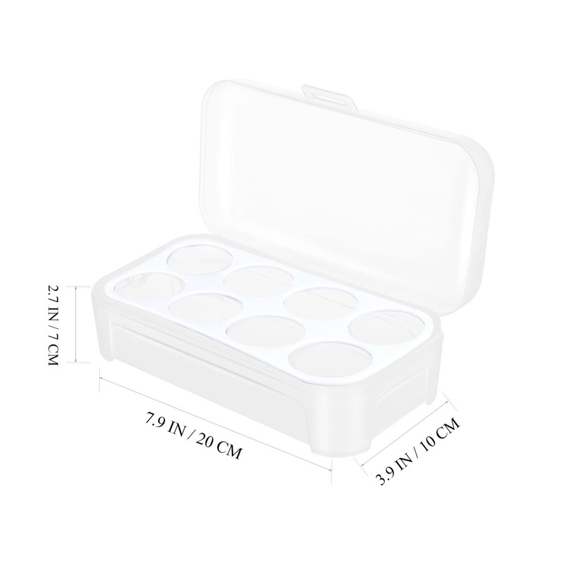 Yardwe Plastic Storage Bins 8 Eggs Storage Box Egg Protection