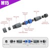 AOHUA Waterproof Connector IP68 Outdoor Electrical Plug Wire to Wire,