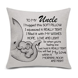 Bacmaxom Uncle Gifts from Nice Nephew Cushion Cover Throw Pillow Cover for Uncle from Nephew Niece Thanksgiving Gifts Birthday Gifts (uncle)