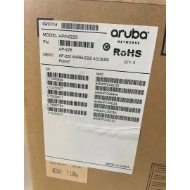 Aruba Networks Lot of 5 Aruba Networks AP-225 1.3Gbps Wireless Access Point APIN0225 NEW