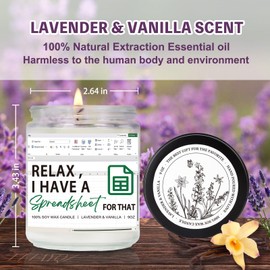 Funny Candle Gifts for Accountant CPA Data Analyst Marketing Specialist, Relax I Have A Spreadsheet for That Candle, Humor Excel Spreadsheet Gift for Colleague, Goodbye Gift for Friend, Soy Candle-15
