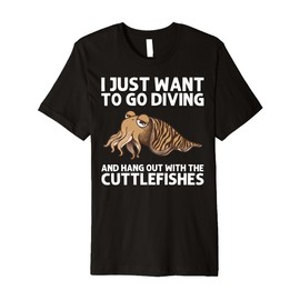 Cute Cuttlefish For Men Women Ocean Animal Lover Fish Premium T-Shirt