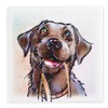 Art of Arora 2950 Black Labrador Ceramic Coaster 10 x