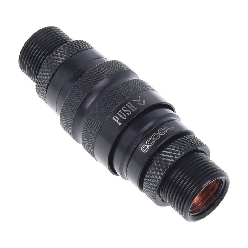 Alphacool Icicle Quick Release Coupling Set with Double Bulkhead Fitting