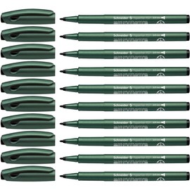 Schneider Topwriter 157 Faserschreiber (0,8 mm) 10er Packung schwarz