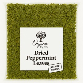 Organic Bio Herbs Dried Peppermint Leaves Cut (Mentha Piperita) - 6 Oz - Premium Natural Herbal Tea, Aromatic, Fresh, Non-GMO, Non-Irradiated, Pure Peppermint