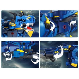 Mould King 13147 Remote Control Dragon Robot Building Blocks Model, 410 Pieces Remote Control Dragon Toy Construction Set as Toy / Gift / Collectibles