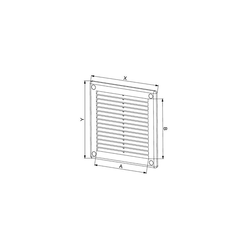 White Air Vent Grille 150mm x 150mm 6'' x 6