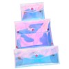Outanaya 3Pcs Holographic Makeup Pouch Cosmetic Organizers for Women Travel