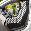 LONSANT Checkered Car Seat Covers Set of 2,Geometric Checkered Plaid