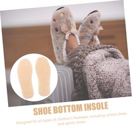 COLLBATH 1 Pair Warm Insole Thickened and Imitation Lamb Shoe Pad for Winter Comfort Skid Durable Design for Shoes Base with Fur