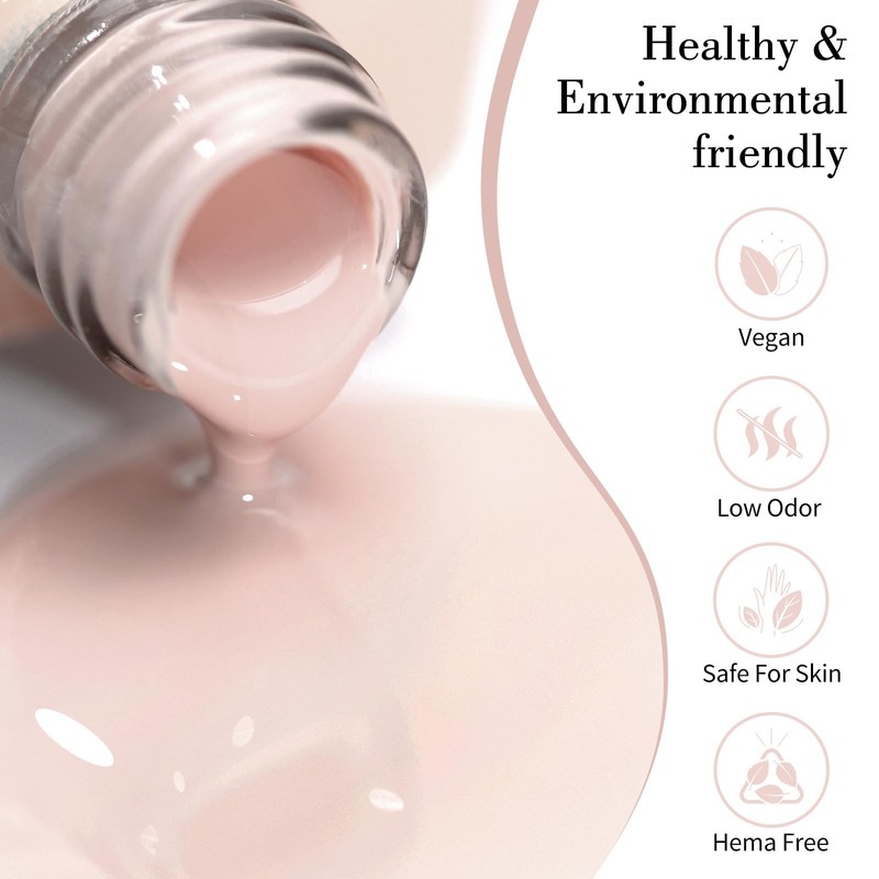 CANNI Pink Nail Gel Polish, 1Pcs Light Nude Pink Oyster