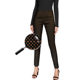 Hybrid & Company Women's Premium Skinny Leggings Stretchy Soft Utility Pants KP44972X Ditsy GEO BLACKMULTI 1X