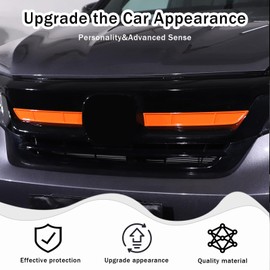 HIRUFAIT Car Front Grille Decorative Strip for Honda Pilot 2016-2022, ABS Material Front Center Grill Grille Cover Trim Molding Accessories