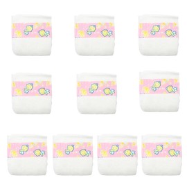 WOOROY Baby Doll Accessories - Birthday & Christmas Gift, Role Play, Doll Diapers Pack, 10 Pieces Newborn Doll Diapers Refill, Fit for 18-24 Inch Dolls
