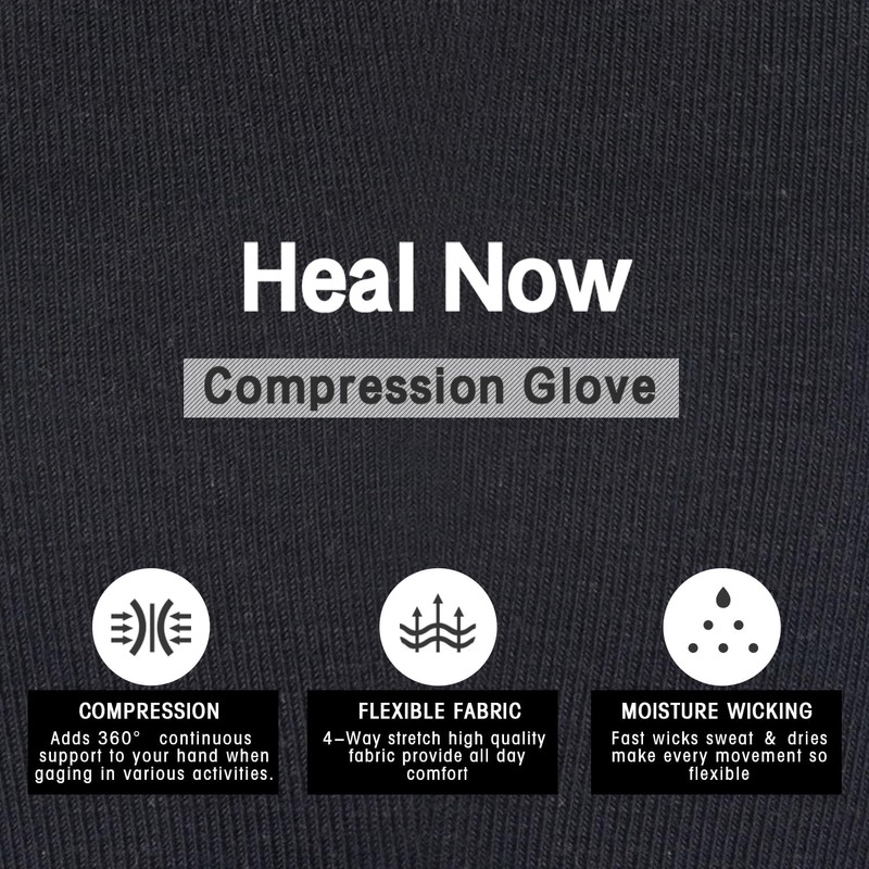 Arthritis Compression Gloves for Women Men, Fingerless Breathable & Moisture