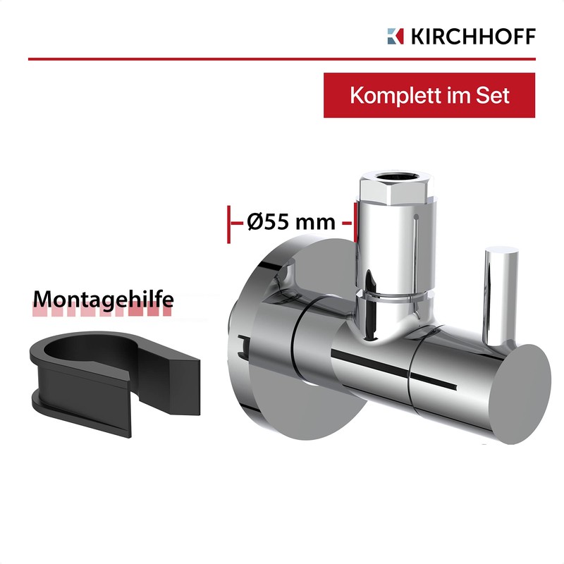 Kirchhoff Design Universal Angle Valve with Quick Release Angle Control