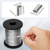 316 Stainless Steel Cable, 200FT 1/32IN Wire Rope with 50Pcs