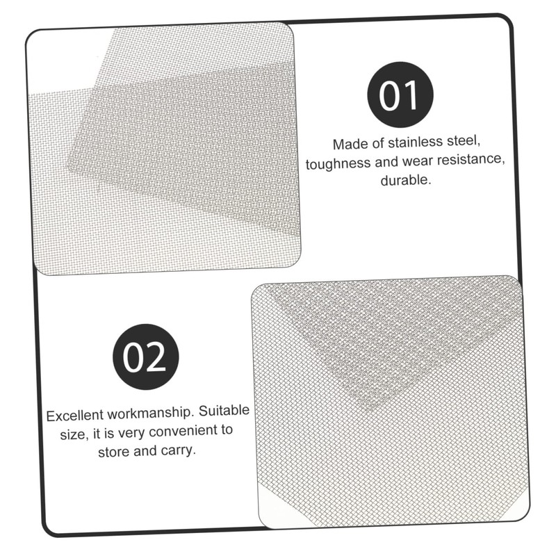 Ciieeo 6pcs Stainless Steel Mesh Screen Versatile Wire Mesh for