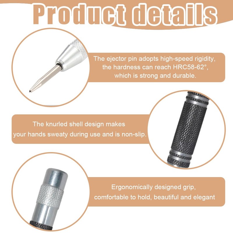 XUKZIMA 1 Pcs Automatic Center Punch, 5" Spring Loaded Center