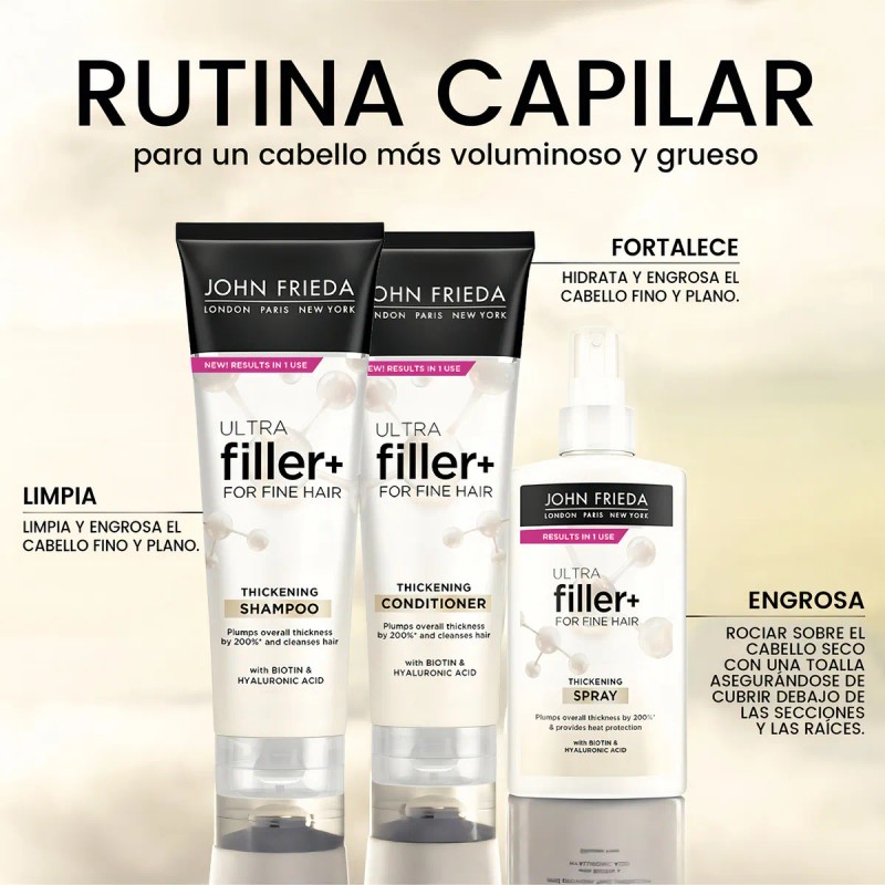 John Frieda Ultrafiller+ Shampoo Engrosante, 245ml
