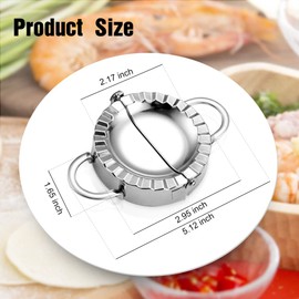 LucyPhy Small Dumpling Maker, 3 in Heavy Duty 18/8 Stainless Steel Empanada Maker Press, Pastry Tools Ravioli Mold Gyoza Maker Kitchen Accessories