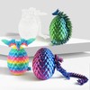 4PCS 3D Printed Dragon Eggs Inside, Articulated Crystal Animals Fidget