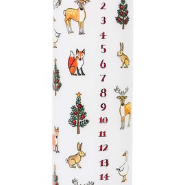 Alison Gardiner Advent Candle Winter Wildlife 4.5 cm x 25.5 cm Pillar Candle