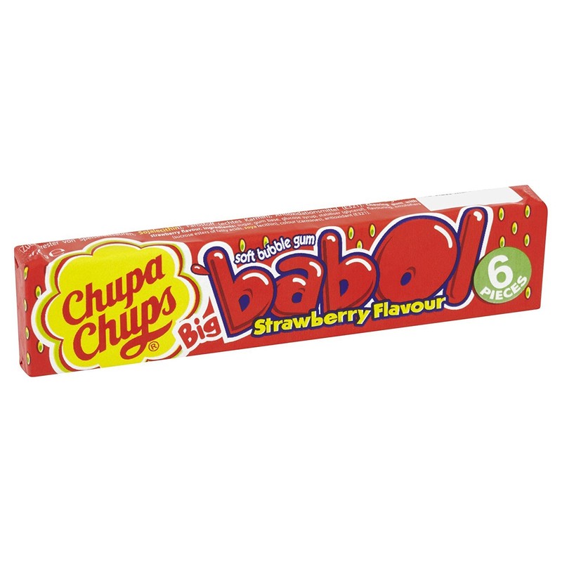 Chupa Chups Big Babol Erdbeere Kaugummi 20er Display, 1er Pack