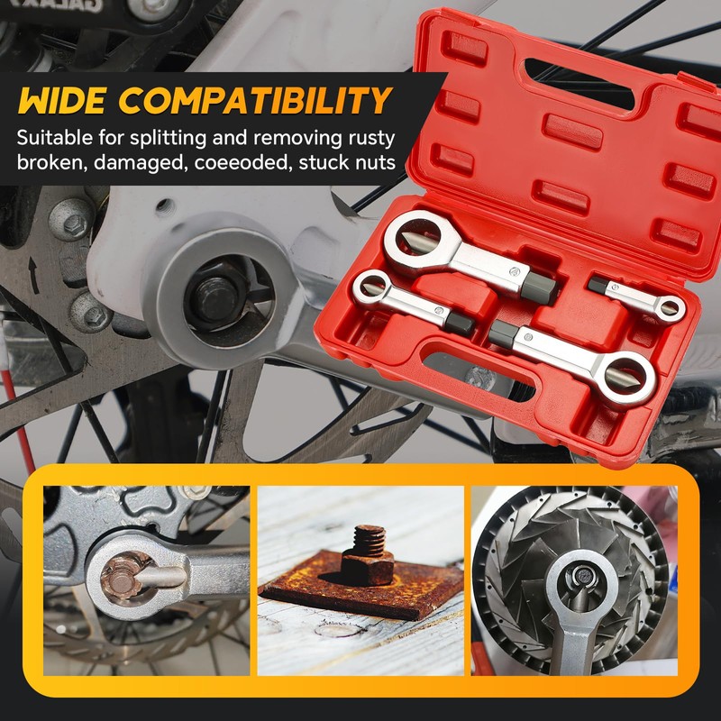 weyleity 4 Pack Metal Nut Splitter Set | Heavy Duty