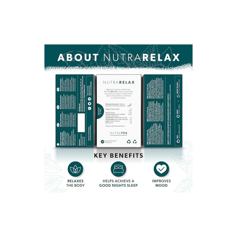Nutra Tea Nutrarelax Dormir Ansiedad Calmante Aliviar Estrés Una Buena