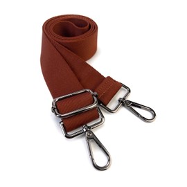 VersaKits Brown Purse Straps Replacement Crossbody 1-1/2 Inch Wide Black Buckles Solid Color Adjustable Guitar Strap for Handbags Crossbody Bags Totes Durable and Stylish Bag Accessory