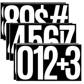 6 Sheets Large Mailbox Numbers Stickers 30PCS 6 In Vinyl Numbers Stickers Big Self-Adhesive Waterproof Bulletin Post Board Letters for Mailbox Door Window Sign Home Address Cars(White)