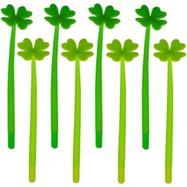 Maydahui Cute Four Leaf Clover Ballpoint Pens, Set of 12, 0.5mm, Black, Ink, Gel, Ballpoint Pen, Stylish, Stationery, Writing, Kids, Students, Birthday, Gift, Present