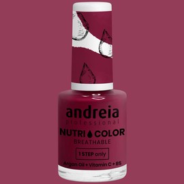 Andreia Professional NutriColor NC23 Pink Bordeaux Breathable Vegan Nail Polish 10.5 ml