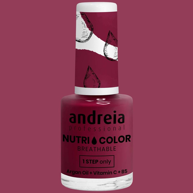 Andreia Professional NutriColor NC23 Pink Bordeaux Breathable Vegan Nail Polish