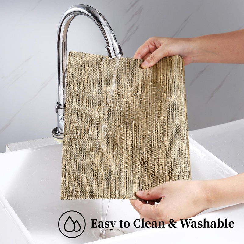 Leetaltree Light Brown Placemats Set of 4 - Heat Resistant