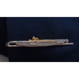 Tie Pin U-Boat Tie Pin Approx. 6.9 cm Two-Colour Shiny with Germany + Gift Box, Brass