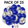 Plain Round Balloons 5 Inch Blue and Silver Balloons for