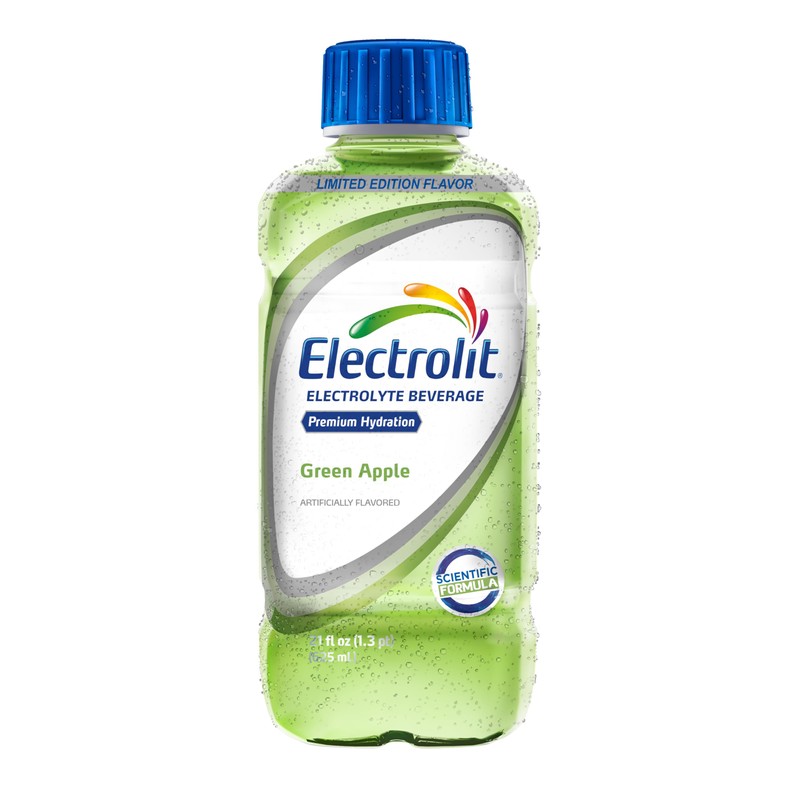 Electrolit, Electrolyte Beverage, Green Apple, 21 Fl Oz bottle (Pack