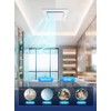 LANMEL Bathroom Exhaust Fan without Light, 10" Panel Bathroom Ceiling