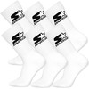 STARTER Unisex 6-Pack Crew Socks, White, 43, White, 43 -