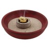 Red Soapstone Incense Bowl - Handmade for Charcoal, Frankincense &