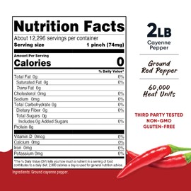Nutricost Nutricost Pantry Cayenne Pepper 60,000 Heat Units (2 Pounds) - Ground Red Pepper Powder, Vegan, Gluten-Free, GMO-Free