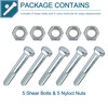 5 Pack - Grade 2 Shear Bolts for Rotary Cutters