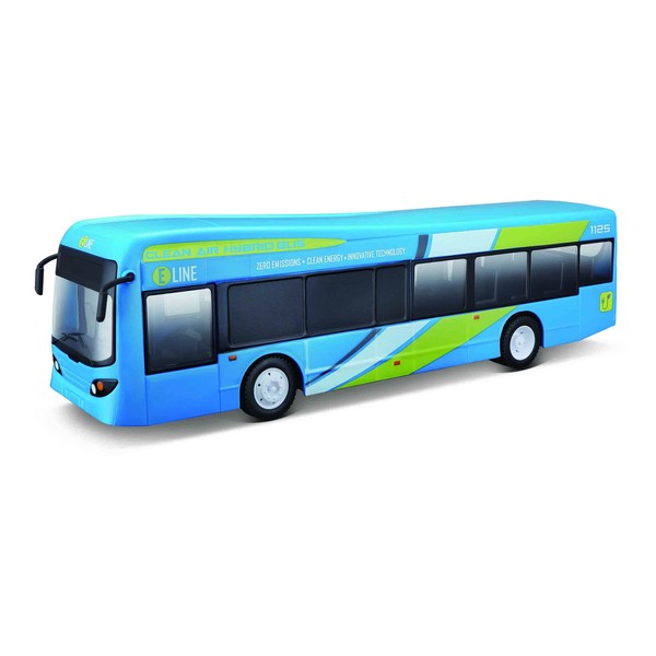 Maisto Tech R/C City Bus : Bus télécommandé avec lumières et Portes automatiques avec contrôleur Mini Pro, à partir de 5 Ans, 33 cm, Piles Non incluses, Bleu (582734)