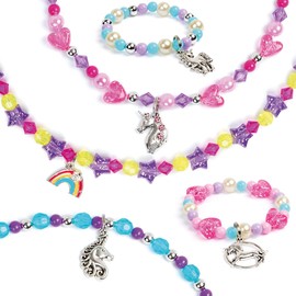 Craftbox CB806 Unicorn Charm Jewellery Craft Set, Mixed