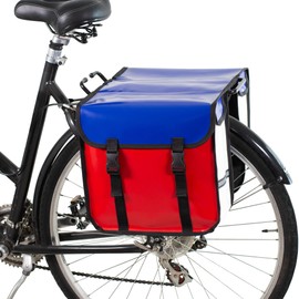BikyBag Classic CW - Waterproof Bike Double Bag, Bicycle Panniers for Rear Rack (Pink)